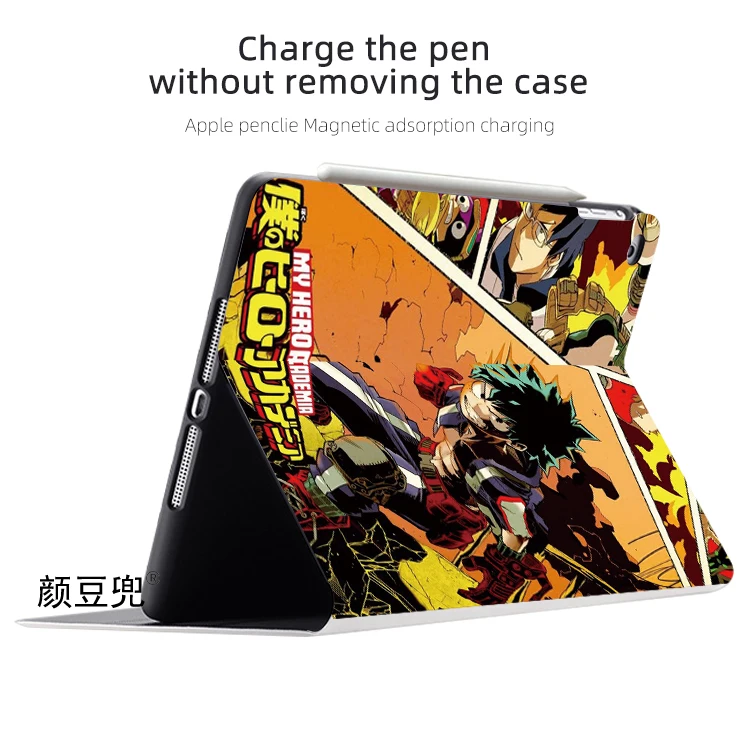 Capa de Silicone Deku Anime para iPad, Concha Protetora, My Hero Academia, Air 4, 5, 10.9, Mini, 5, 6, Pro, 12.9, 11, iPad, 10, 9, 11, 10