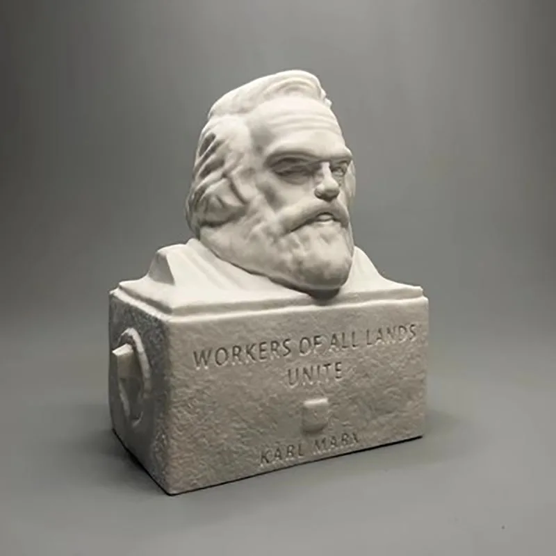 Karl Marx Gypsum Statue Art Sculpture Desktop Decoration Advanced Bookcase Wine Cabinet Decoration Birthday Gift