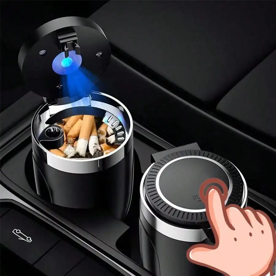 

Creative Car Interior Accessories, 360° Rotatable, Car Ashtray, New Flip Cap Ashtray, Car Ashtray, Creative Desktop Ashtray For Home, No Battery Required