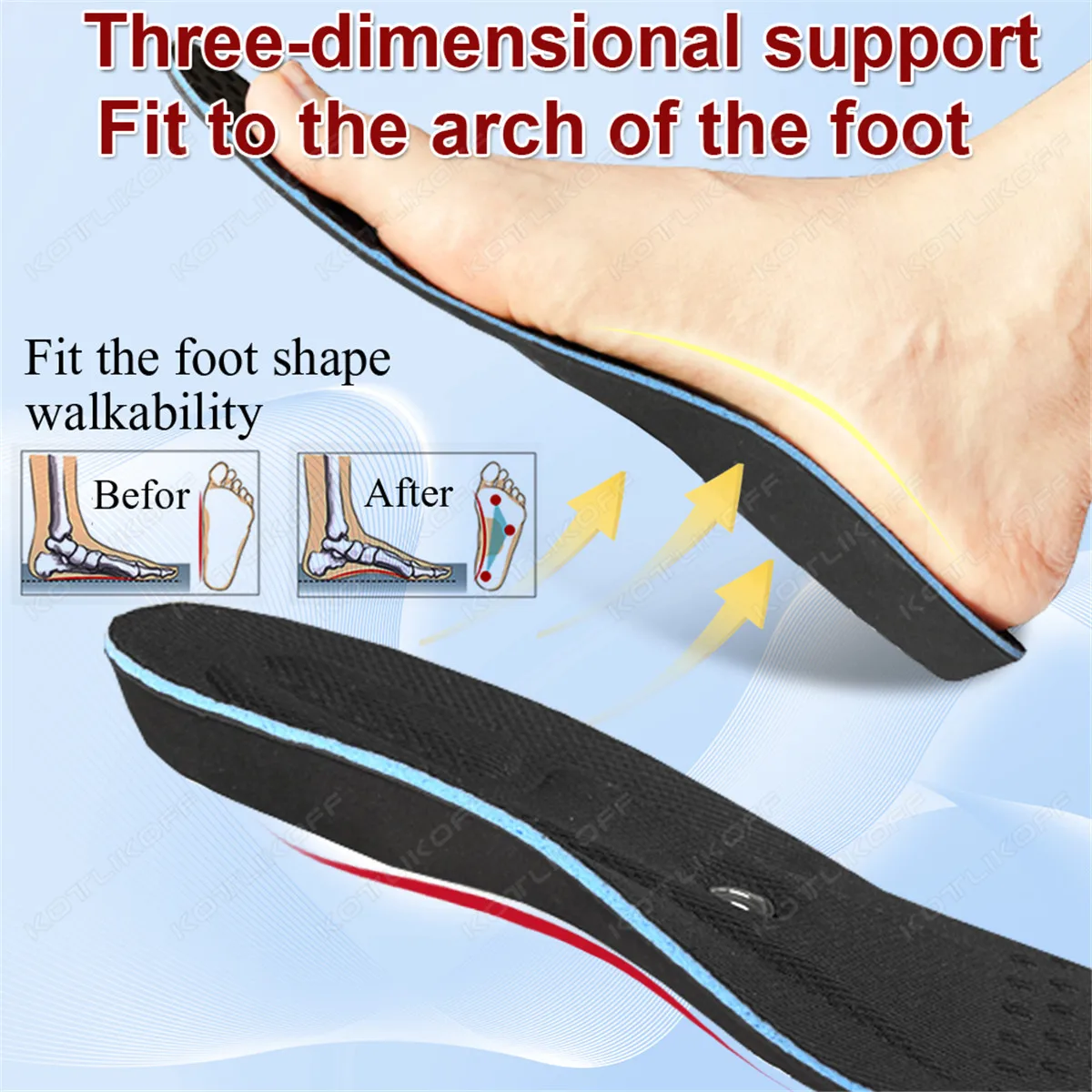 2-5cm Invisible Height Increase Insoles Magnet Templates Insole For Feet Arch Support Heighten Orthopedic Shoes Sole Pad Unisex