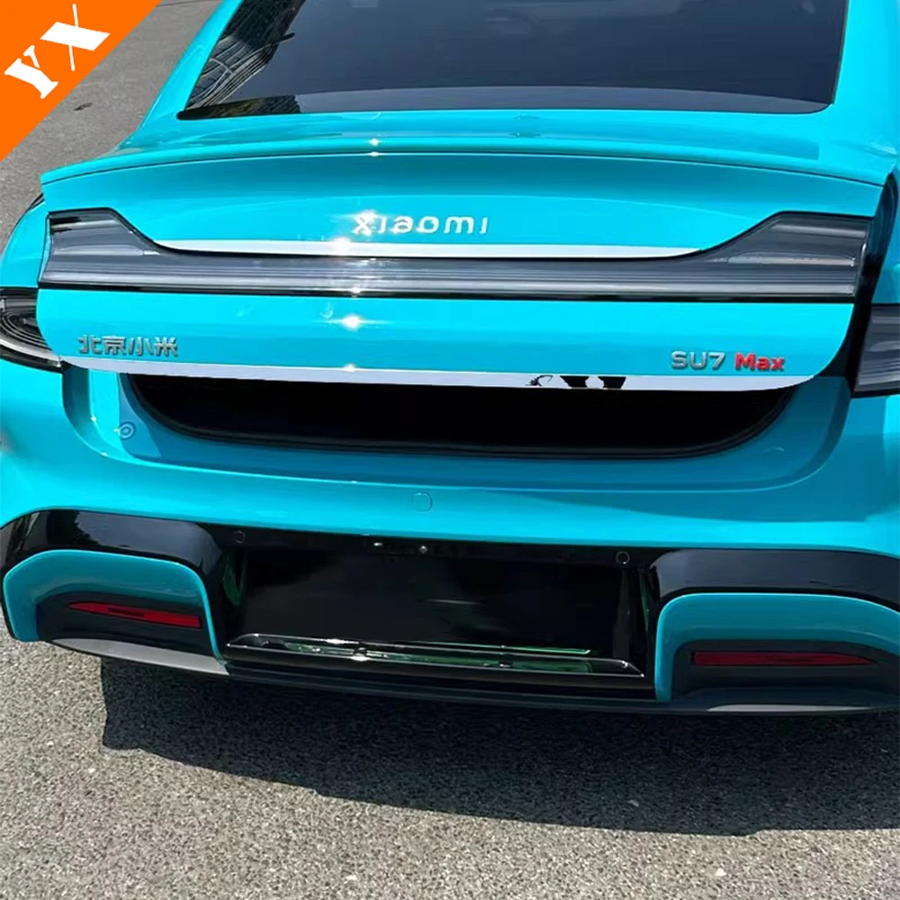 لشاومي SU7 برو ماكس اكسسوارات 2024 المقاوم للصدأ الخارجي تقليم سيارة الذيل الوفير الكسوة الباب الخلفي تقليم الديكور غطاء للحماية