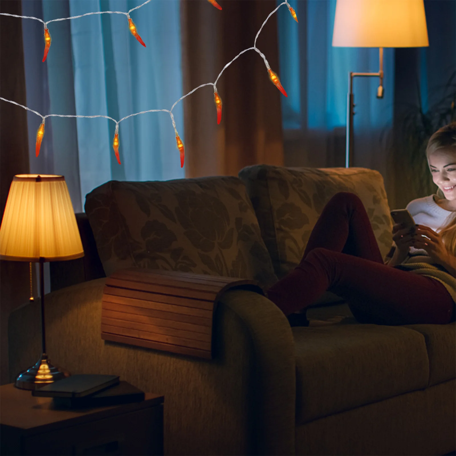 

3m 20 Leds Chili String Light Wall Window Door Decoration Cheerful Warm Mood Festive Lighting String Lights Chili Lights