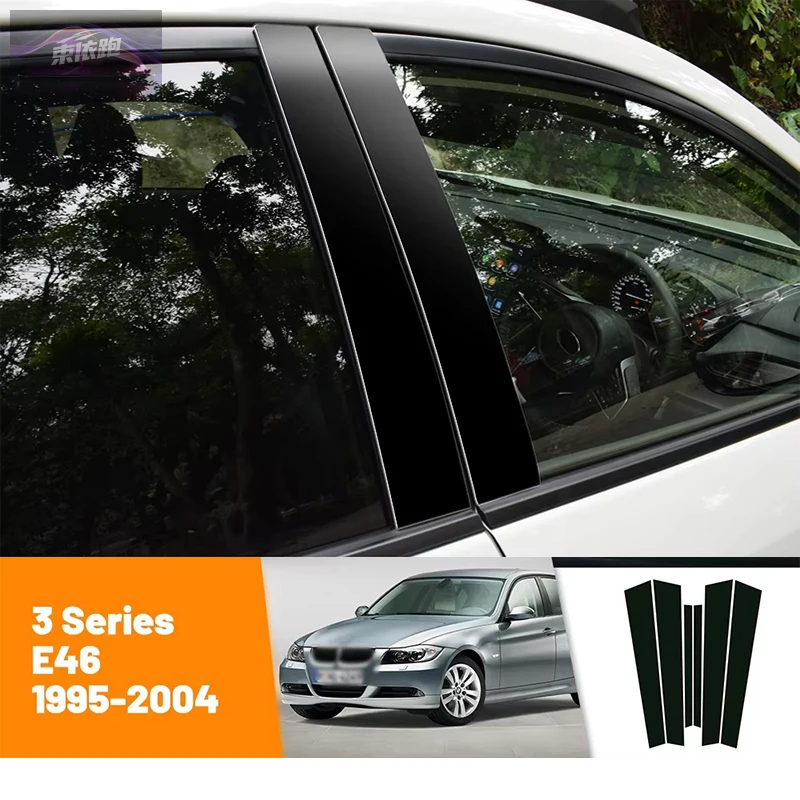 

Decorative Stickers For BMW 3 Series E46 1995-2004 1996 1997 1998 1999 Black Carbon Fiber Doors Windows B C Pillars Column Film