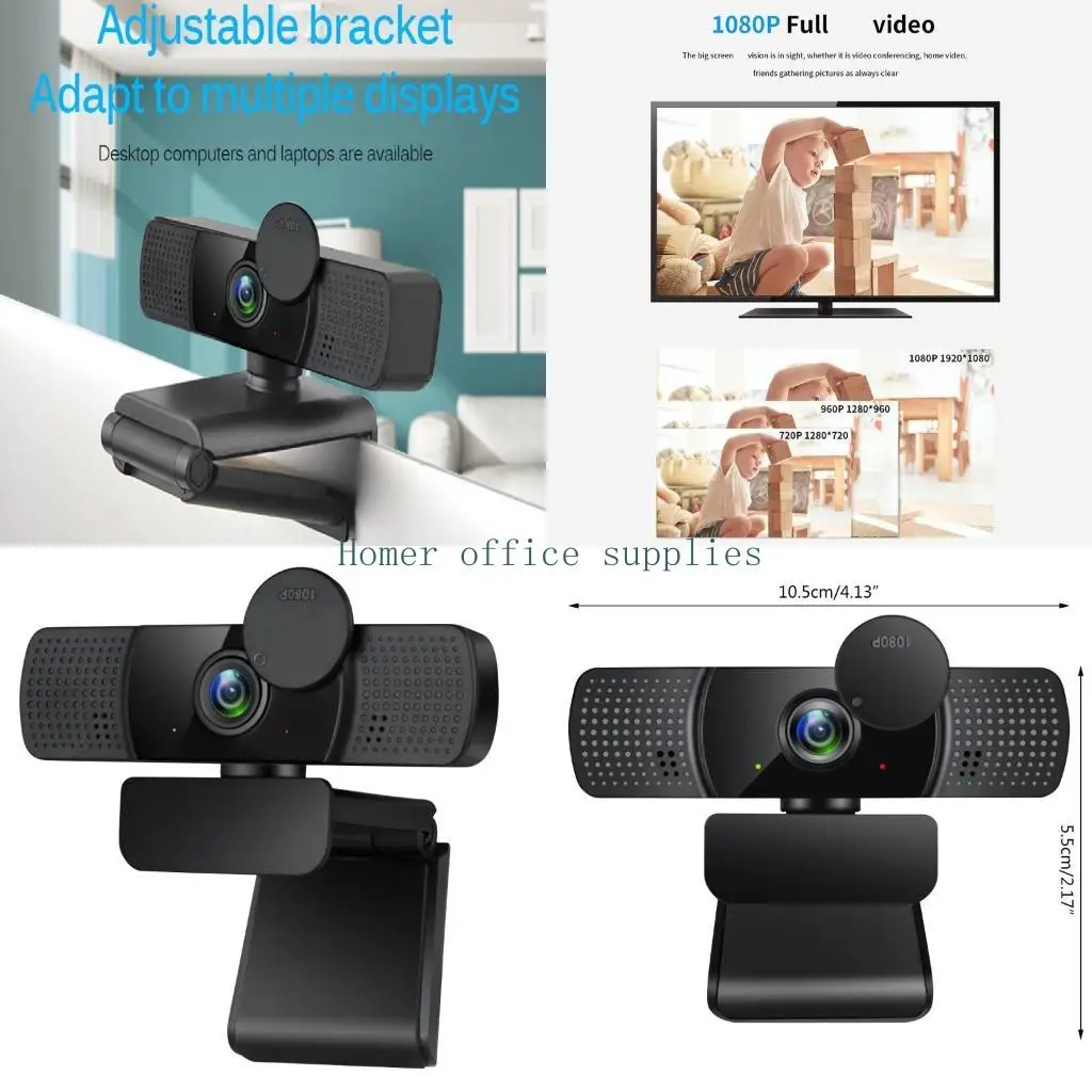 

Веб-камера K43B Полная высокая камера 1080p 1080p для записи вызовов Webcam USB 2.0 со встроенной обложкой конфиденциальности