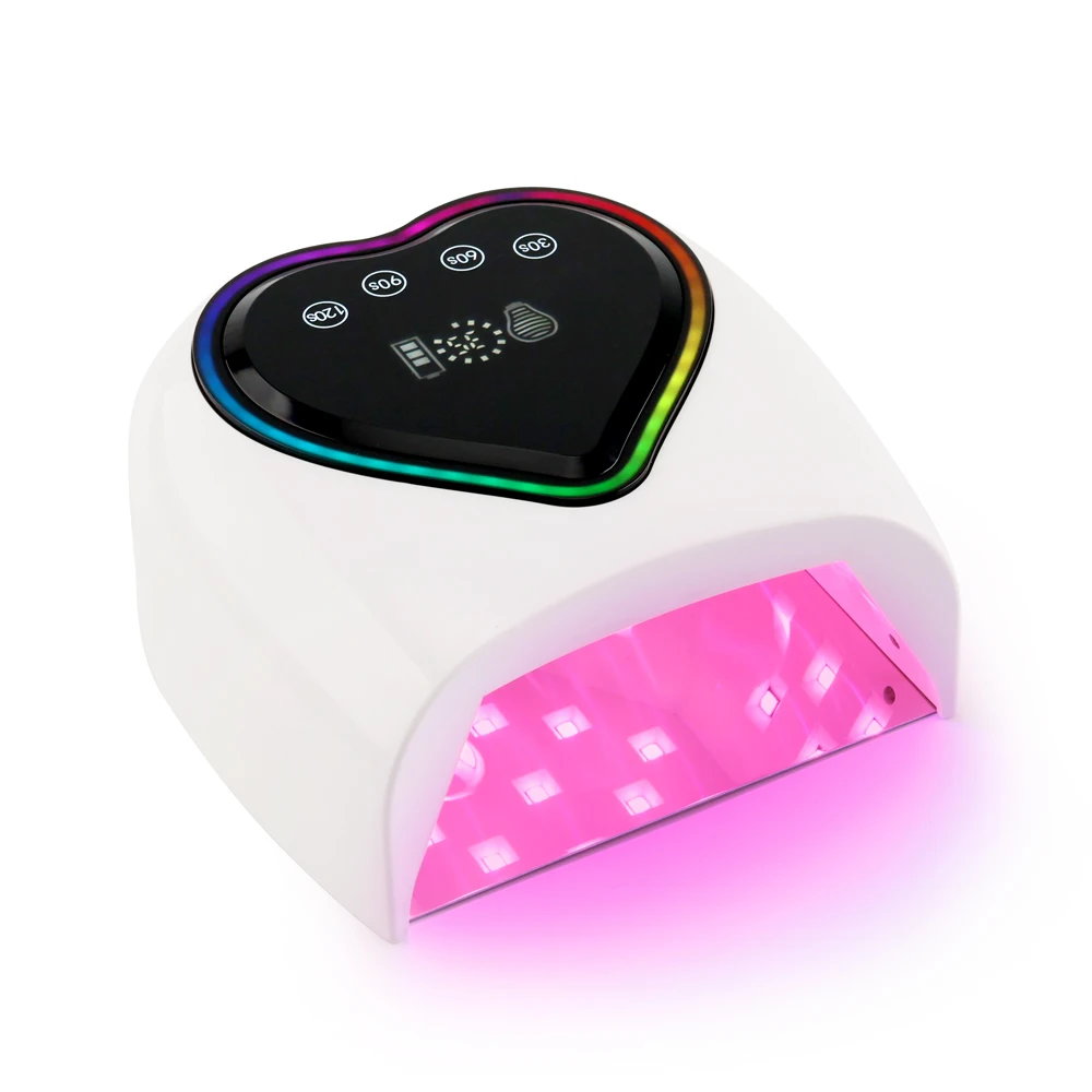 2025 Professional Grade UV-LED Nail Lamp 98W Rechargeable Cordless Fast Cure Competitive Price for Nail Art Wholesales Salons