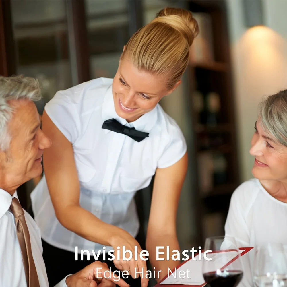 20/50/100 pçs rede de cabelo 20 Polegada rede de cabelo elástica invisível estiramento para serviço de catering, coque de balé, dormir, mulheres e perucas