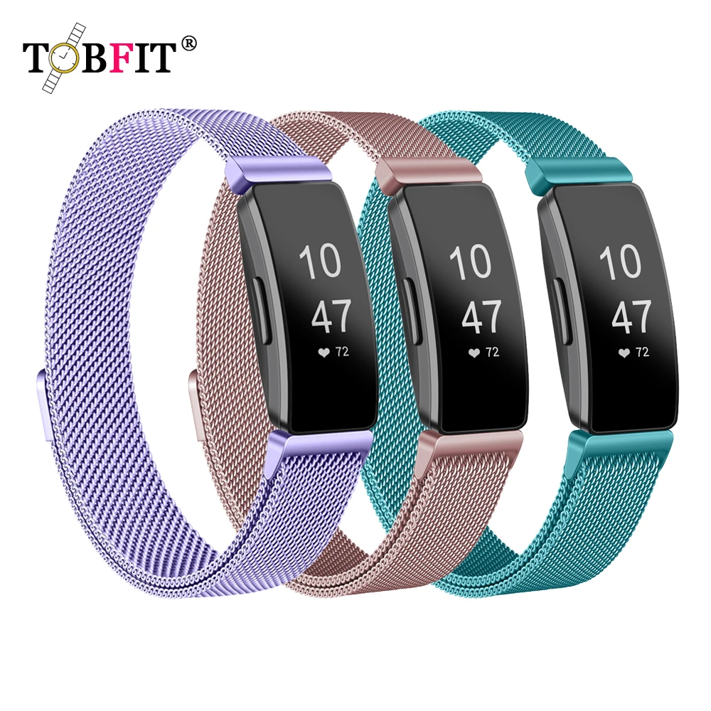 金属磁気ストラップfitbit inspire/inspire 2/inspire時ラップバンドリストバンドキャリー時計バンドブレスレットfitbitエース2/エース3ストラップ