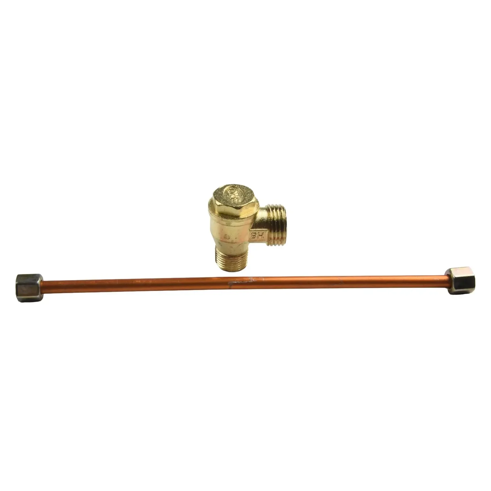 3-Port Zinc Alloy Check Valve Connect Pipe Fittings 200mm Copper Exhaust Tube For Air Compressor Replacement Pneumatic Parts