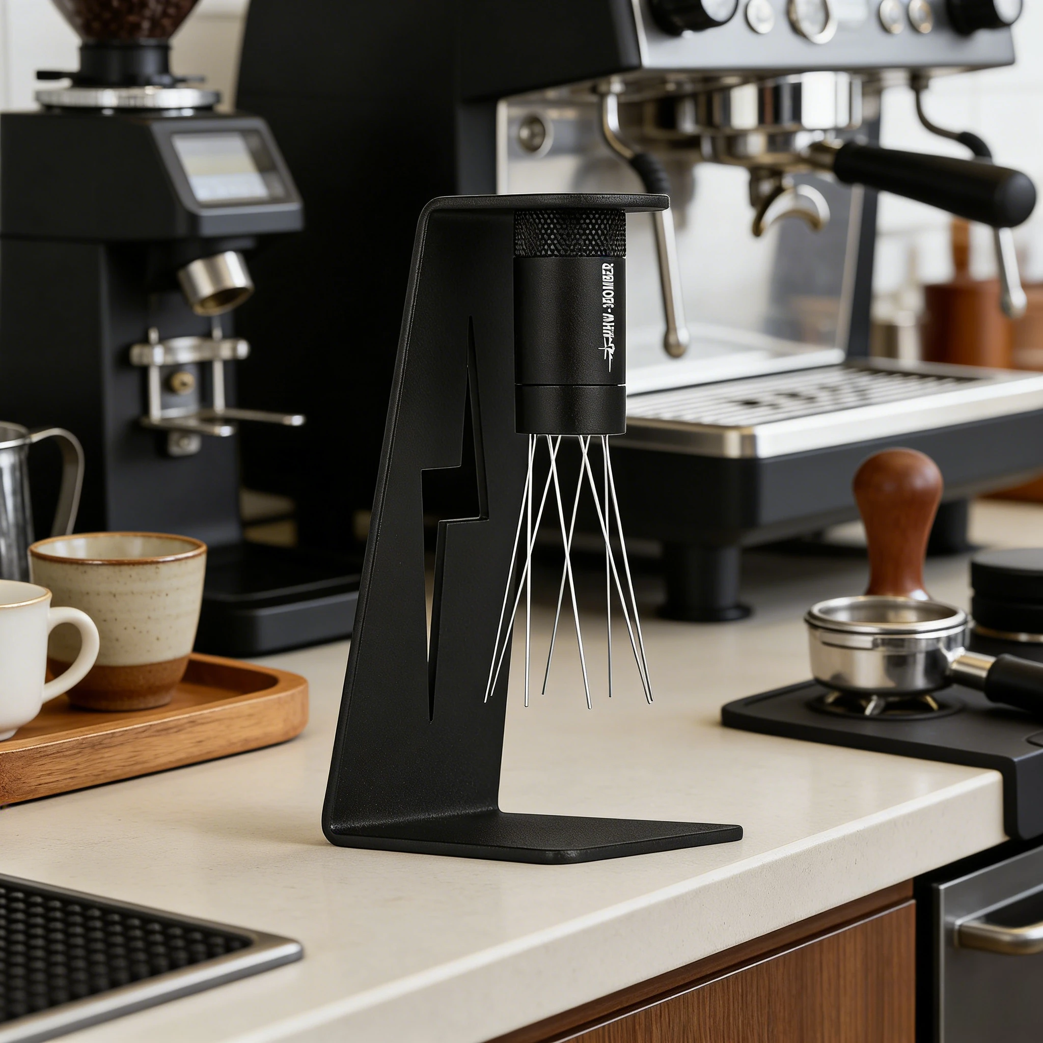 

Coffee WDT Tool Espresso Distribution Stirrer Adjustable Needles Magnetic Rack Barista Accessories Professional Use