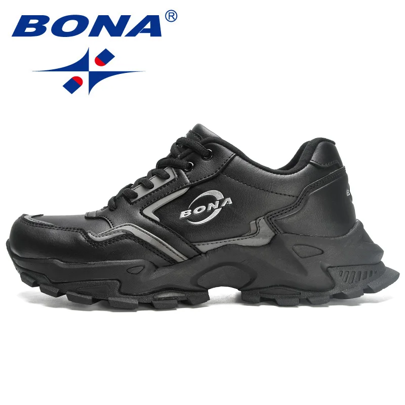 BONA 2023 New Designers High Quality Sport Shoes Men Sneakers Walking Shoes Man Breathable Running Shoes Lightweight Footwear