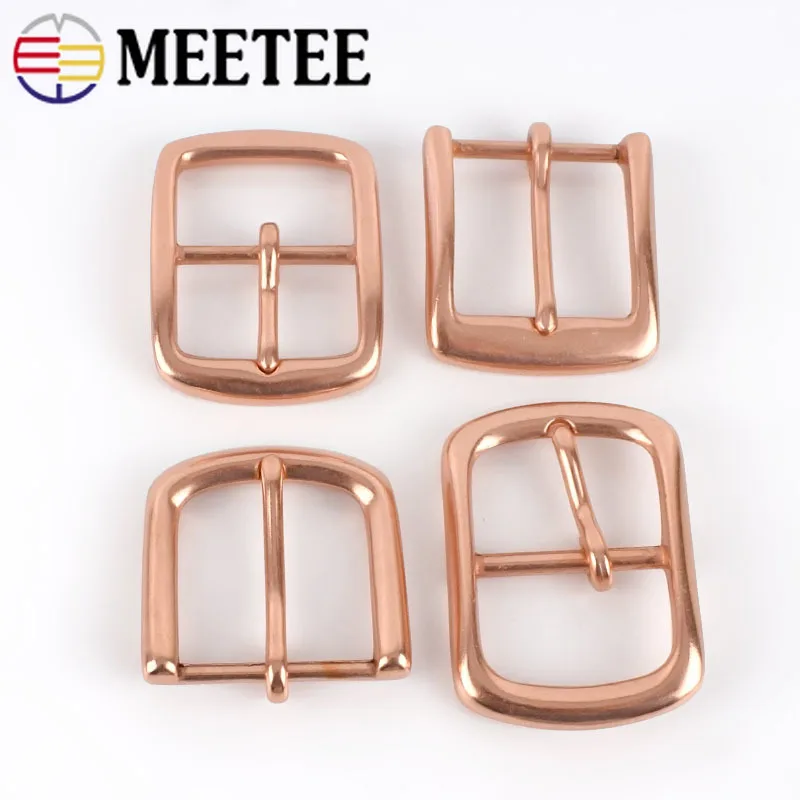 Meetee 1pc 40mm Copper Men\'s Belt Buckle Head DIY Leather Craft Jeans Trousers Casual Garment Decoration for 38-39mm Belts YK012