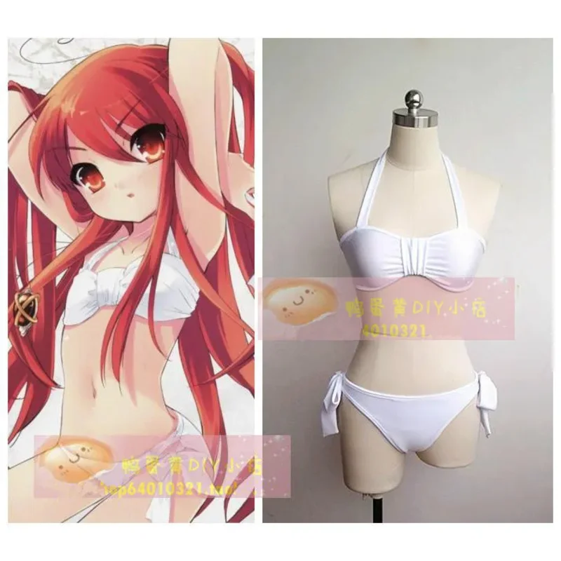 

DY20Shakugan no Shana Heroine Shana Аниме Бикини на заказ Белый купальник для косплея25