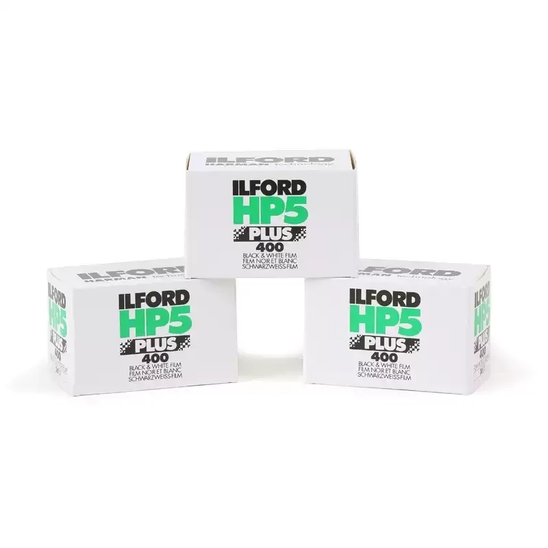 Original 1/2/3/5 ROLLS 35mm Black And White Film HP5 PLUS 400 ILFORD 135 Photographic Film Printable Media For 35mm Film Camera