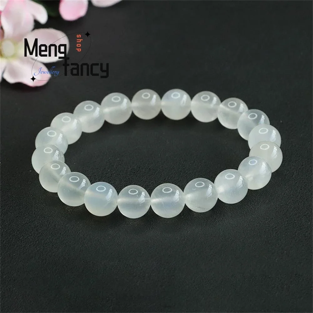 

Natural White Moonstone Labradorite Crystal Colored Bracelet Elegant High-grade Luxury Quality Fashion Fine Jewelry Holiday Gift