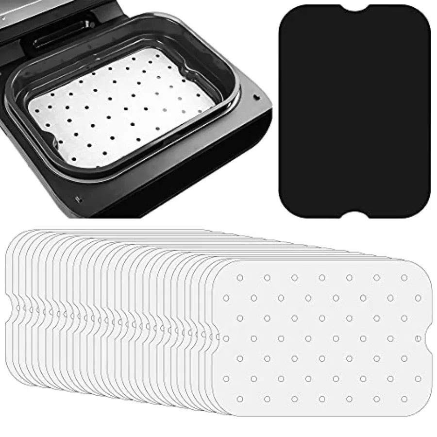 Air Fryer Parchment Paper Liners for Ninja Foodi XL Smart FG551 6-in-1 Indoor Grill, Ninja Foodi Accessories, Air Fryer Liners