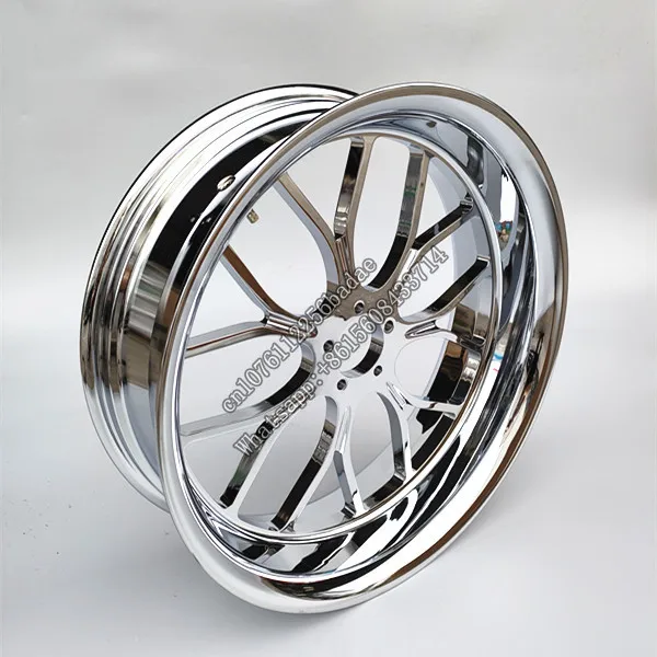 Forged 18 x 55 rim motorcycle chrome  wheel front and rear  wheels ready to ship