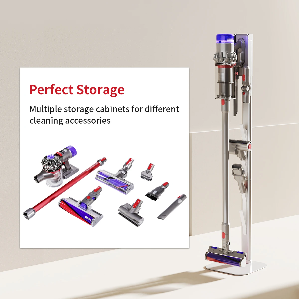 Suitable for Dyson V7, V8, V9, V10, SV10, V11, SV12, V15 Brackets, Sato S3 Aluminum Vacuum Cleaner Bracket,