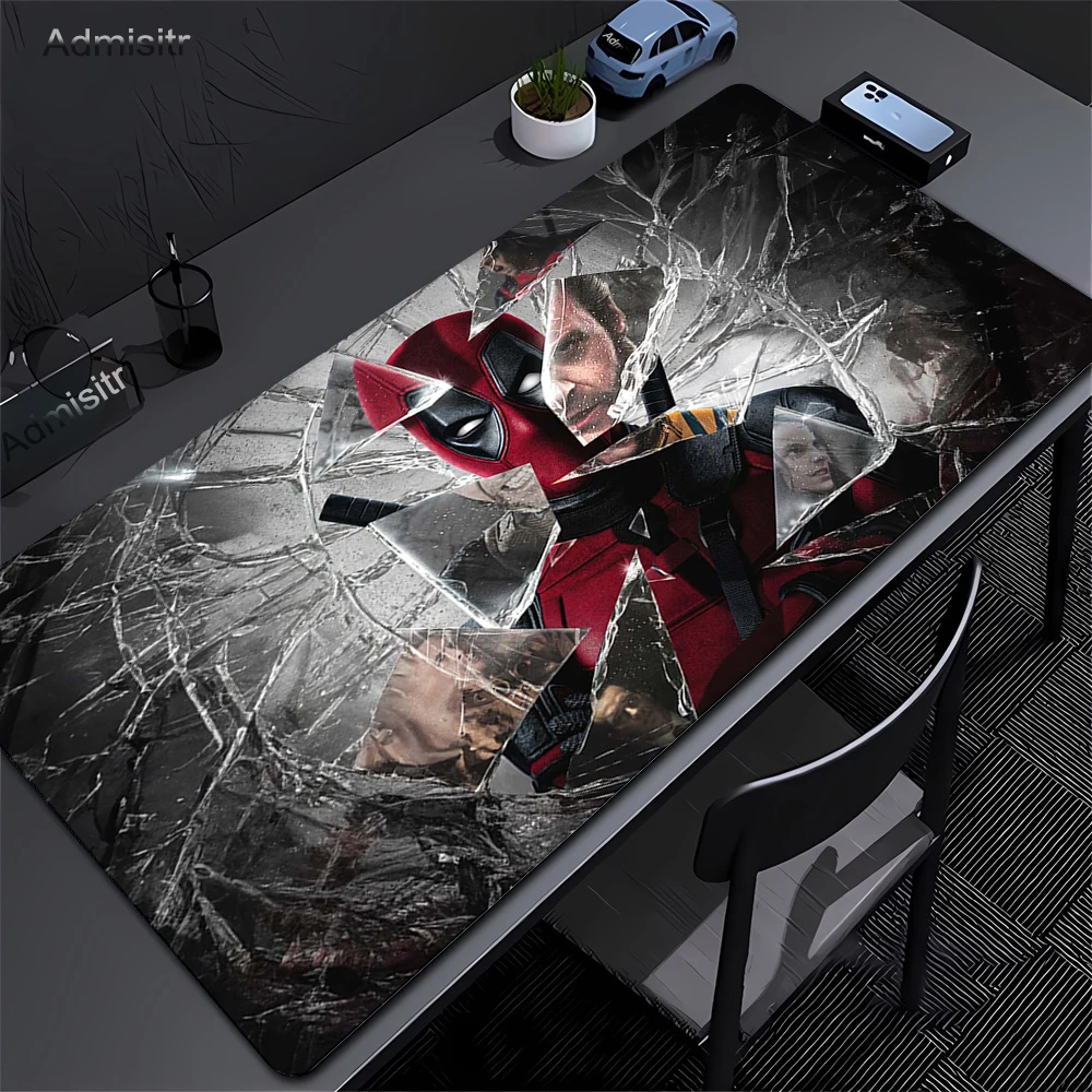 لوحة ماوس مارفل ديدبول أنيمي مكتب ألعاب الكمبيوتر خزانة ماوس حصيرة كمبيوتر محمول 900x400 لوحة مفاتيح لوحة ماوس ممتدة حصيرة مكتبية سجادة رائعة #5