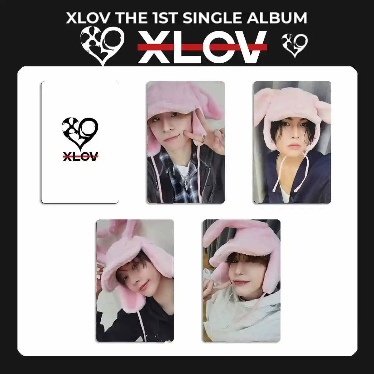 XLOV ウムティ I'mmaBe 衣装 ポラロイド KPOP XLOV I'MMA BE 4Pcs/Set Album Glossy Photocard High Quality