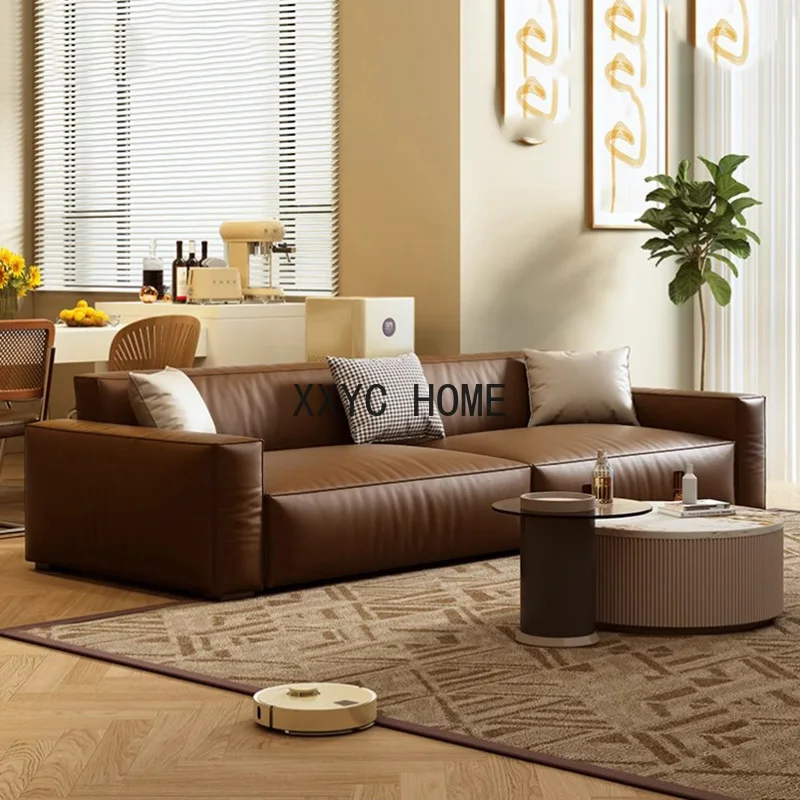 Filler Lazy Living Room Sofa Genuine Leather Lounger Romantic Vintage Sofa Elegant Italian Sofy Do Salonu Home Decoration