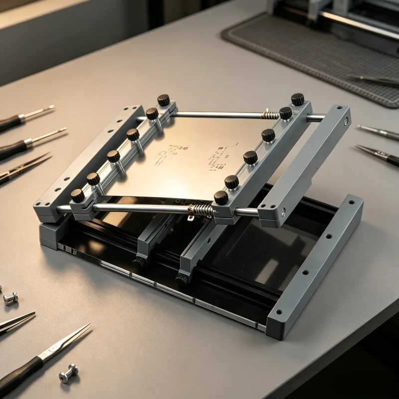 High Precision Mini Manual Solder Paste Stencil Printer Portable PCB Screen Printing 250x250mm