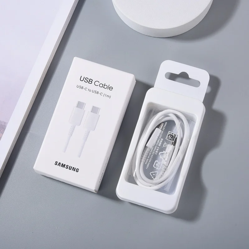 Original SAMSUNG PD TYPE C Cable 1M Fast Charger Data Line For Galaxy S9 S10 5G S25 Ultra Note 9 10 A54 A53 A51 A71 A52 A17 A07