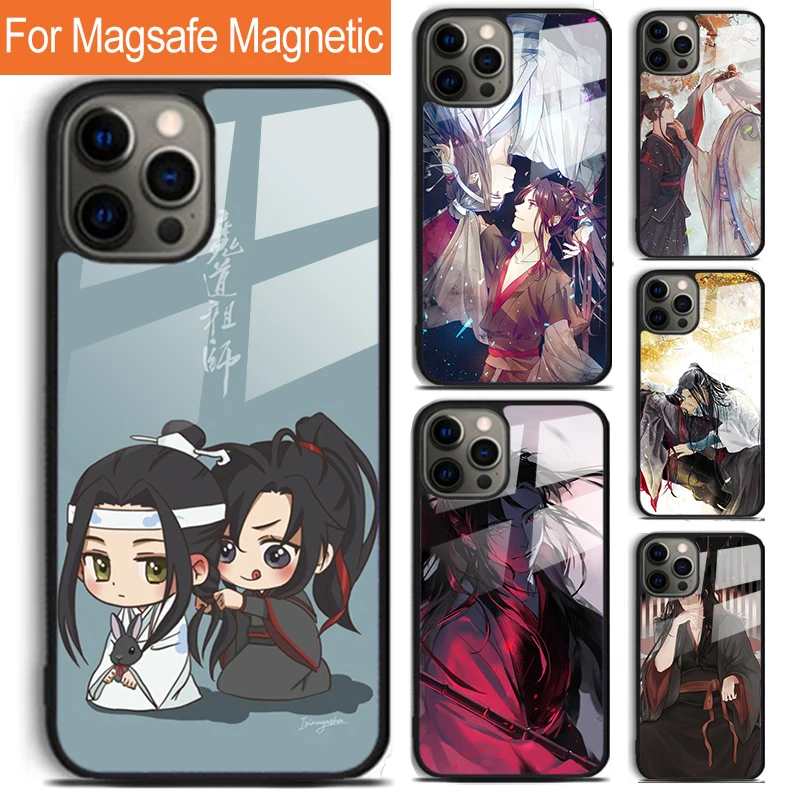 

Чехол для телефона Cartoon Mo Dao Zu shi для iPhone 17, Air 16, 15, 14, 12, Pro Max Plus Magsafe, магнитный чехол для беспроводной зарядки