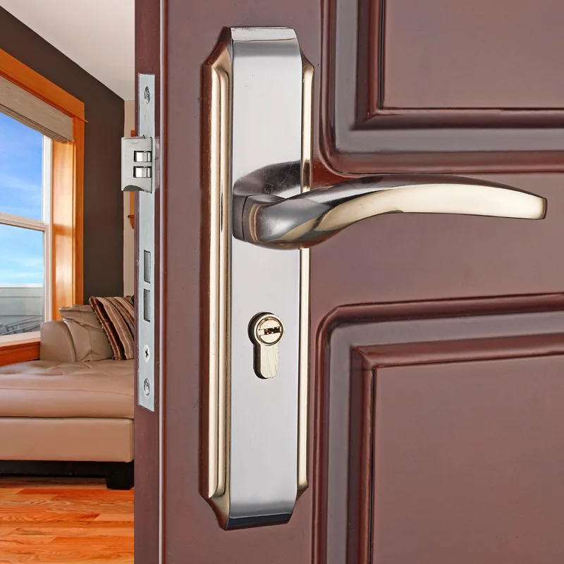 

Mute door lock interior with home door handles Mute door lock interior with home door handles