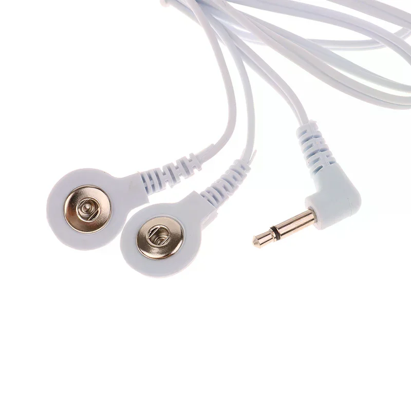 

Electrode Lead Wires Jack Dc Head 3.5Mm Snap Replacement Tens Unit Cables 2-way