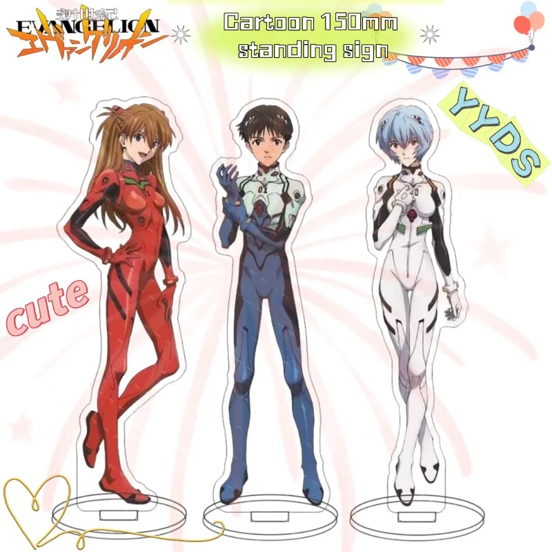 

Neon Genesis Evangelion EVA Cartoon Acrylic Standee Cute Desktop Decor Featuring Rei Ayanami & Asuka Langley Soryu Anime Figures