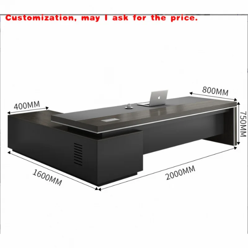 custom.Desk Simple Modern President Desk Manager Supervisor Table and Chair Combination Big Class Furniture