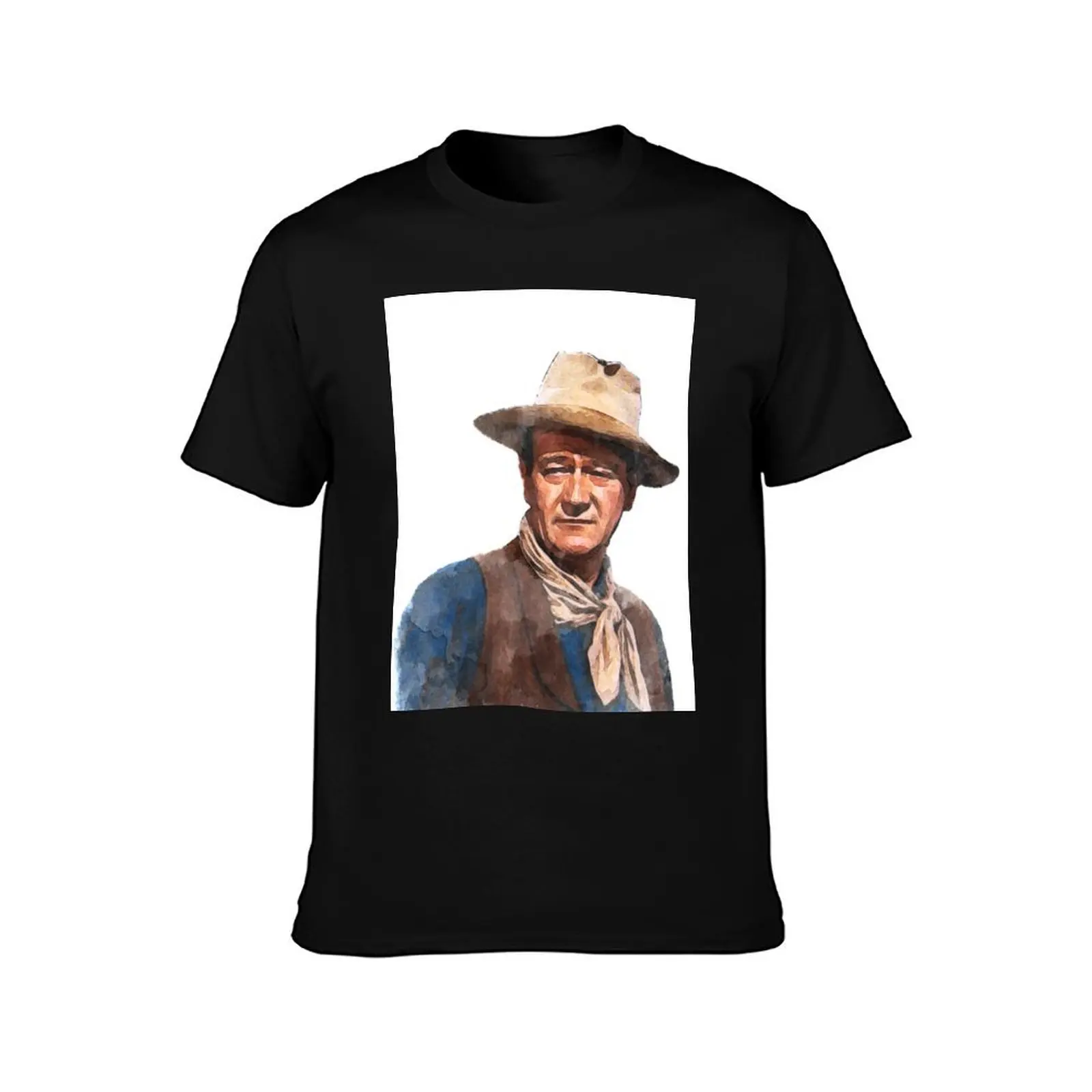 John Wayne The Duke - Watercolor T-Shirt man t shirts graphic T-Shirt