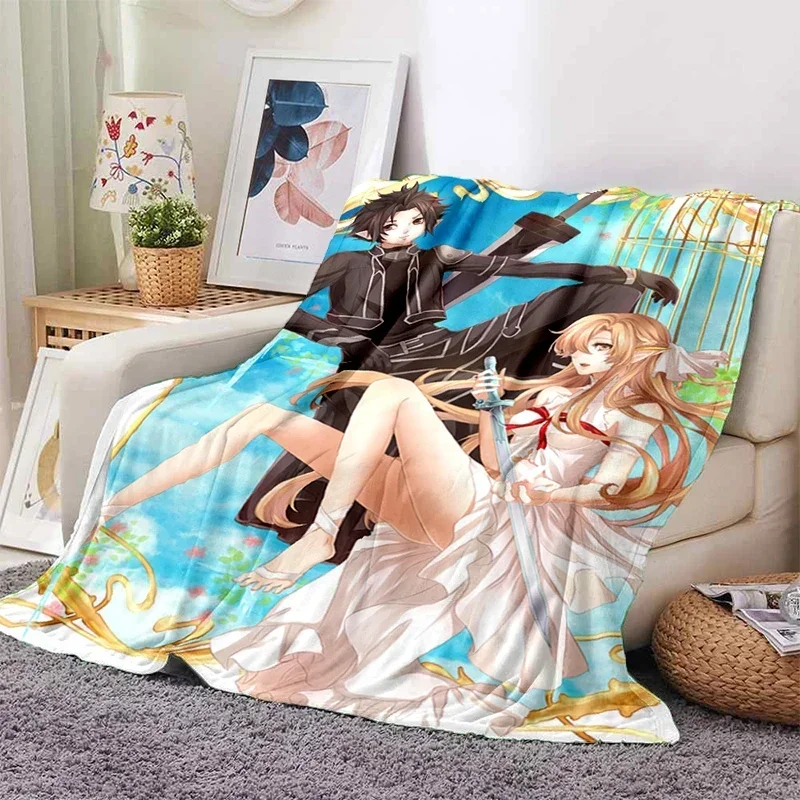 

Hot Anime SAO Sword Art Online Anime Modern Blanket Flannel Soft Plush Sofa Bed Throwing Blankets Gedruckt Bettdecke Geschenk