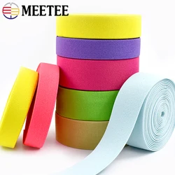 2/5M Meetee 25-40mm Elastic Band Colored Rubber Bands for Pants Waist Garment Stretch Strap Tape Cord DIY Sewing Accessories