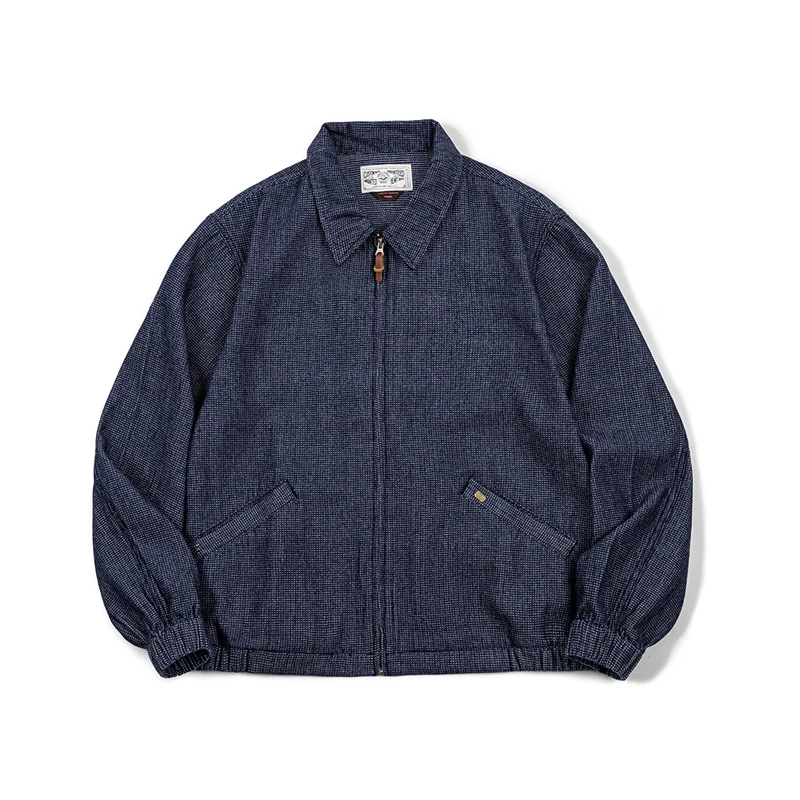 New Arrival American Casaul Denim Boxy Jacket Cityboy Loose Lapel Coat Men's Spring Retro