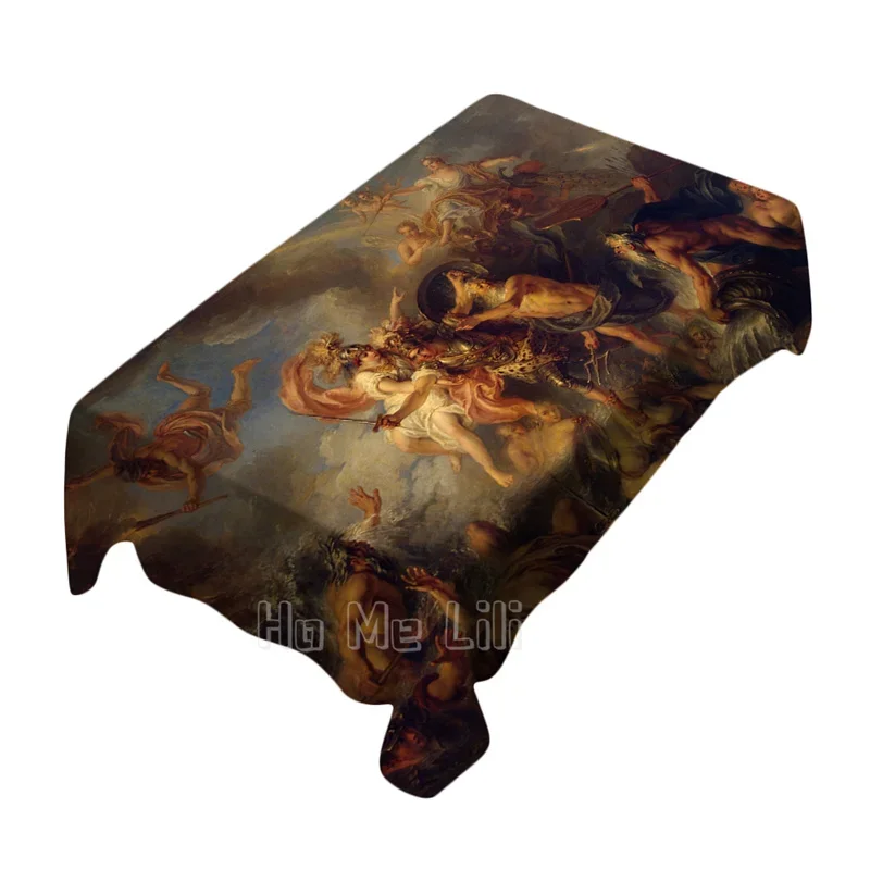 Historical War Fighting Ancient Greek Mythology Famous Hero Homer Epic Core Figure Table Cloth By Ho Me Lili