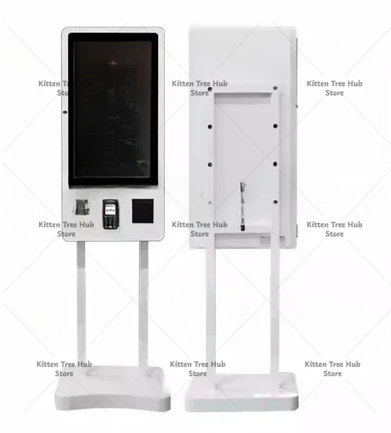 Restaurant 24 27 32 inch touch screen cashless POS fast food self-service order payment end point kiosk floor machine