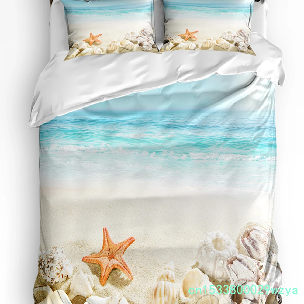 Whale Blue Natural Animal Fish Marine Duvet Cover 3pcs Bedding Set Home Textile Quilt Cover Pillowcases Bedding Set No Sheet