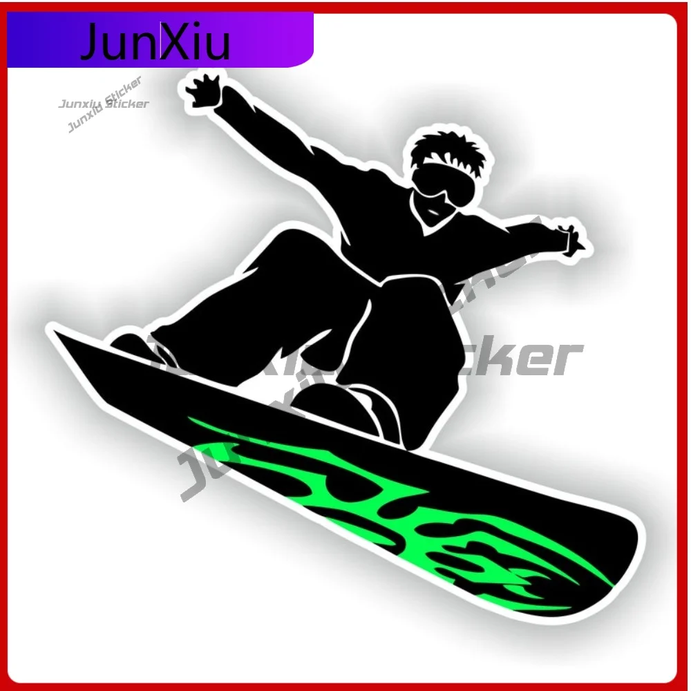 

Snowboarder Snow Cute Bumper UV Resistant Sticker Accessory Ski Motorcycle Trendy Boat UV Cute Scratch Resistant Vinyl Anti