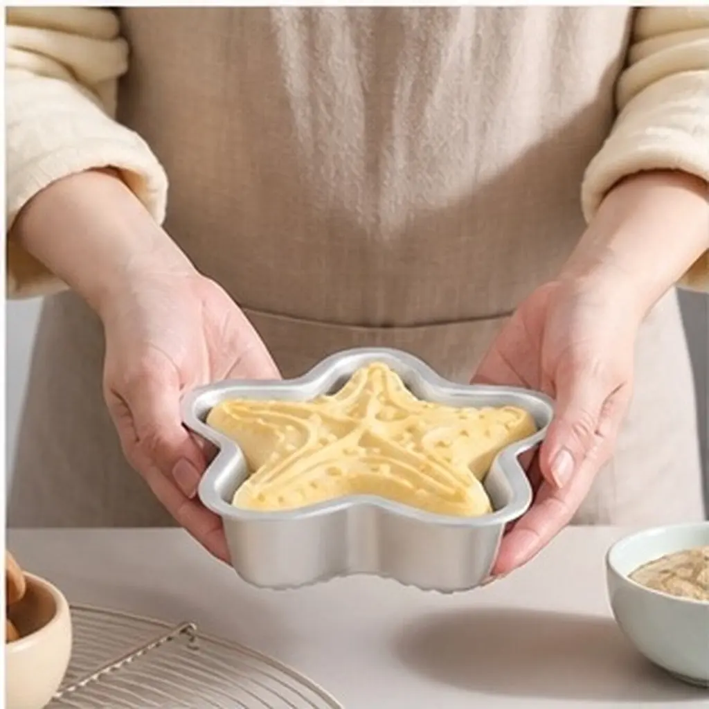 Starfish-Shaped Non-Stick Rice Cake Mold, Heat-Resistant Metal Baking Tool for Home, Bakery & Restaurant