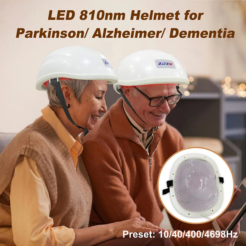 Gifts for People With Als 810nm Therapy Photobiomodulation Therapy Helmet for Parkinson Stroke Alzheimer Dementia Depression