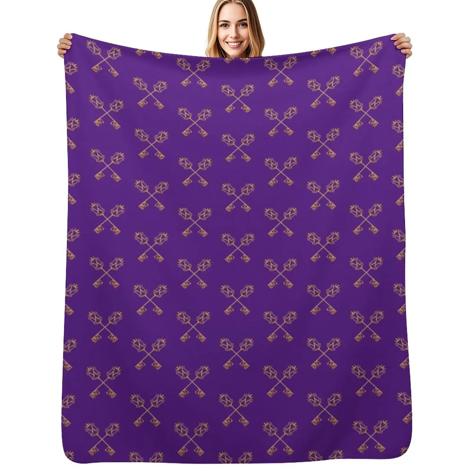Night Raven Ceremonial Robes Key Throw Blanket Modern Design Soft Blanket for Home Decor