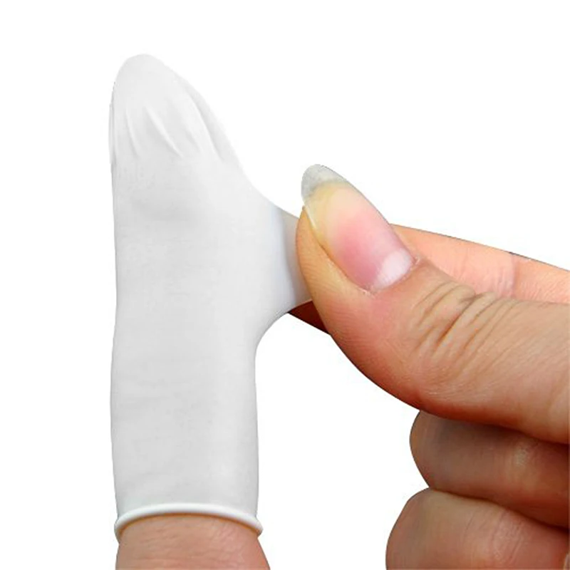 Disposable Finger Gloves Latex  Anti-static Finger Cots Disposable   Gloves Practical Disposable Anti Static