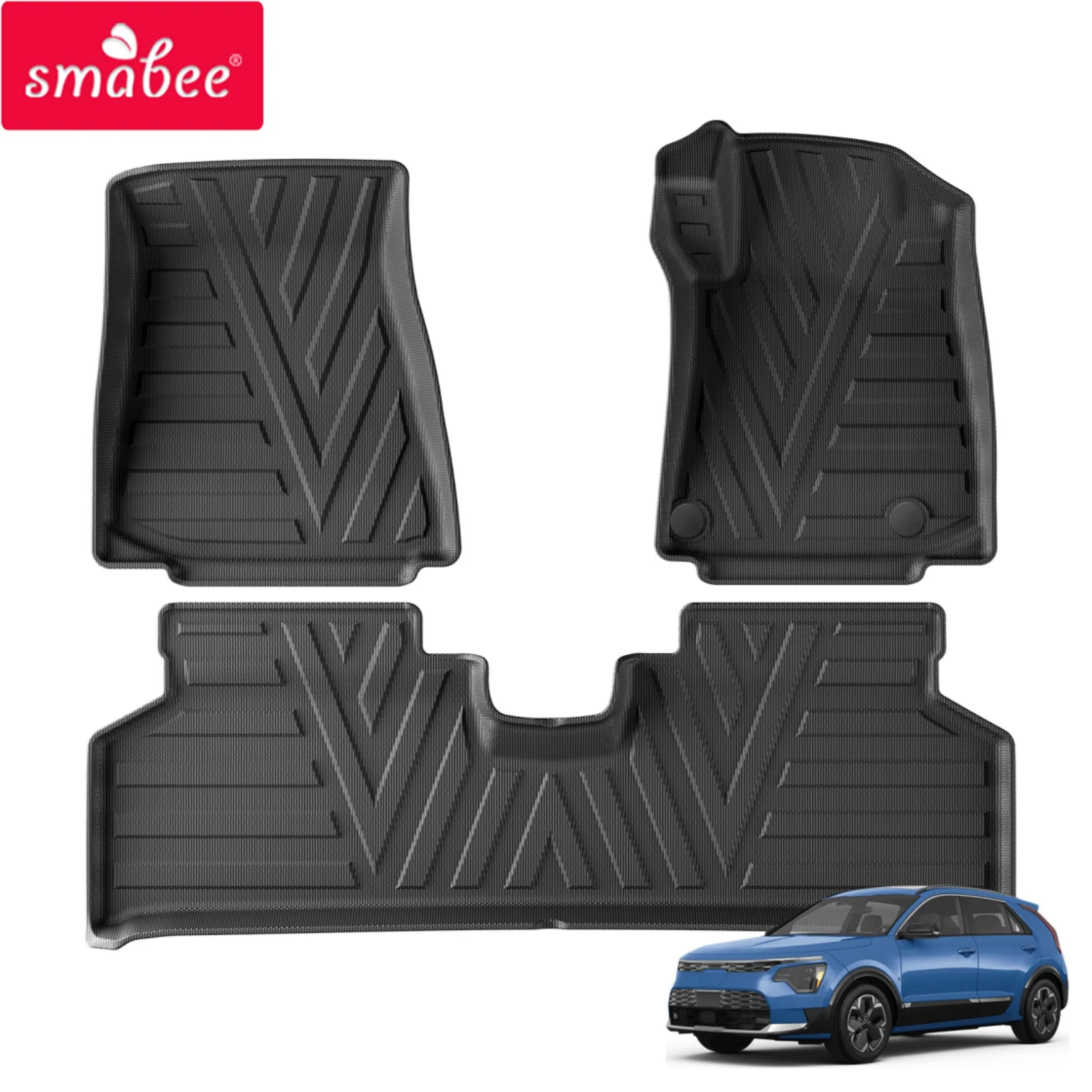 Smabee Right Drive for Kia Niro 2022-2026 TPE 3D Car All -Weather Floor Mats Foot Pad Waterproof Interior Accessories Black - view 6