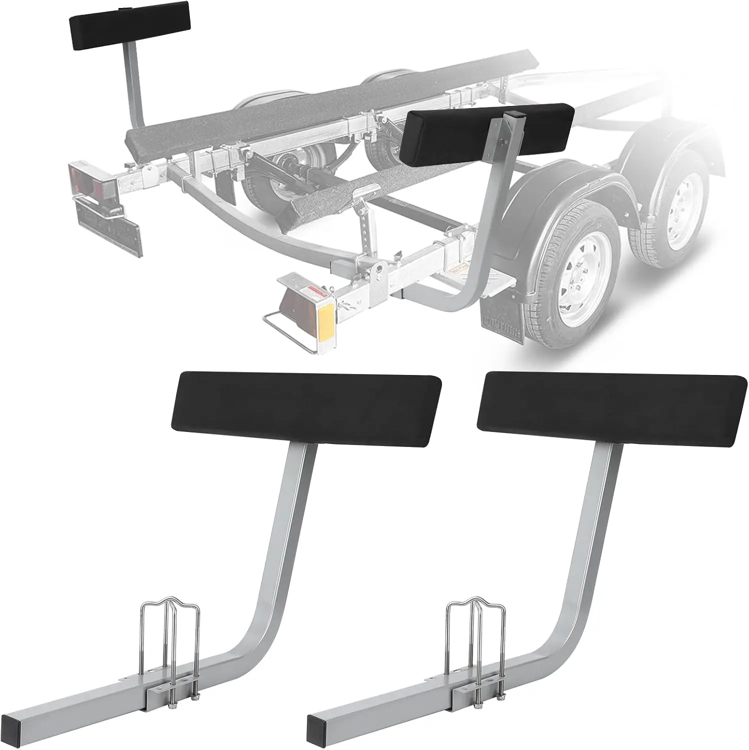 Garvee 2PCS Boat Trailer Guide Heavy Duty Adjustable Guide Poles  Rustproof Galvanized Steel Trailer Guide for Ski Boat Sailboat Trailer