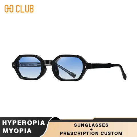 O-Q CLUB Designer Luxury Sunglasses Brands Vintage Eye Glasses for Man Sunglass Hexagon Small Frame Women Men Eyewear Steampunk
