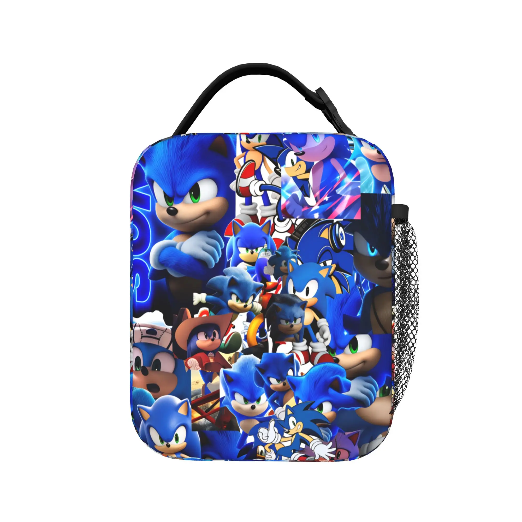 Sonices Cartoon Game Lunch Bag Blue Character  Cute Lunch Box For Child  Travel Cooler Bag Oxford Thermal Lunch Bags