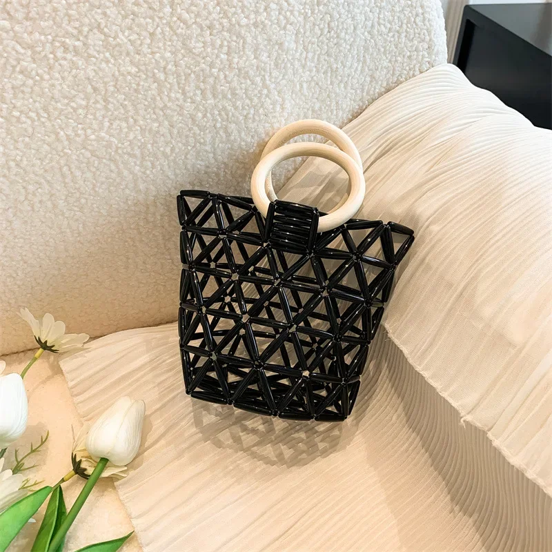 Handbags Hollow Out New Fashion Spring Summer Korea Style Casual Simple Kids Sweet Cute Cool Handsome Beach Bag Sweet Handbag