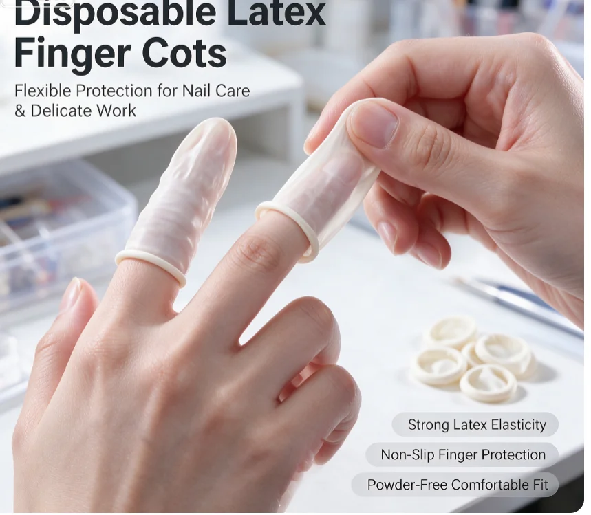 10/50/100/200/300PCS White Disposable Finger Cots Gloves Dust-proof Anti Slip Multi-purpose Durable Finger