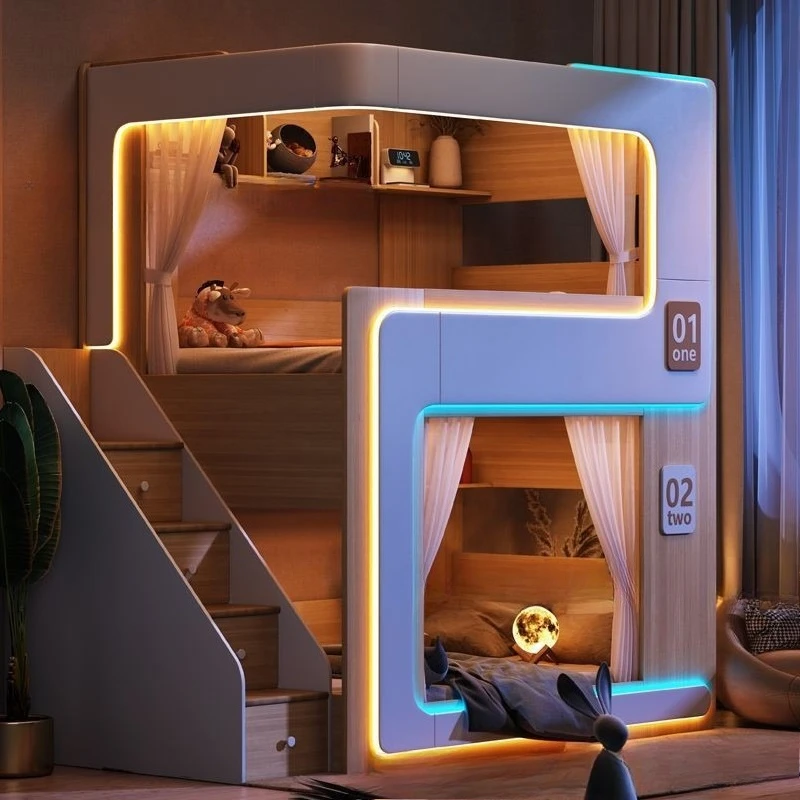 Upper and lower beds Bunk beds E-sports hotel Space capsule Homestay Student dormitory does not disturb each other Siblings